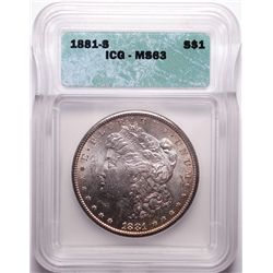 1881-S Morgan Dollar ICG MS-63