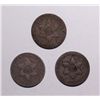 Image 2 : 3 Cent Silver: 1853 VF-F, 1851 F, 1852 VG-F Hard To Find