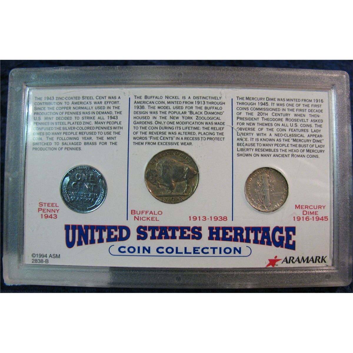 557. U.S. Heritage Coin Collection with Steel Penny, Buffalo Nickel