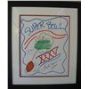 Image 1 : Fazzino, Charles - Original Drawing + 3 NY Giants Autographs