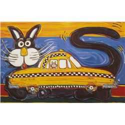Grubb, Lisa - New York Cat - signed/numbered canvas