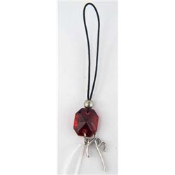 Baccarat Silver/Ruby Key Chain