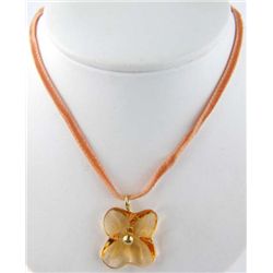 Baccarat 18K Yellow Gold/Yellow Citrine Necklace