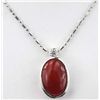 Image 2 : Platinum Diamond Coral Necklace