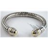 Image 1 : Charles Krypell 18KT Yellow Gold/Silver Bangle