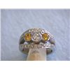 Image 1 : 14k Gold Ring with Diamonds and Sapphire