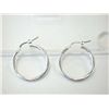 Image 2 : Sterling Silver HOOP Earrings made in ITALY