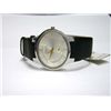 Image 1 : Hamlin Ladies Classic Black Leather Strap Watch With Date Function And Silver Tone Sunray Dial With 