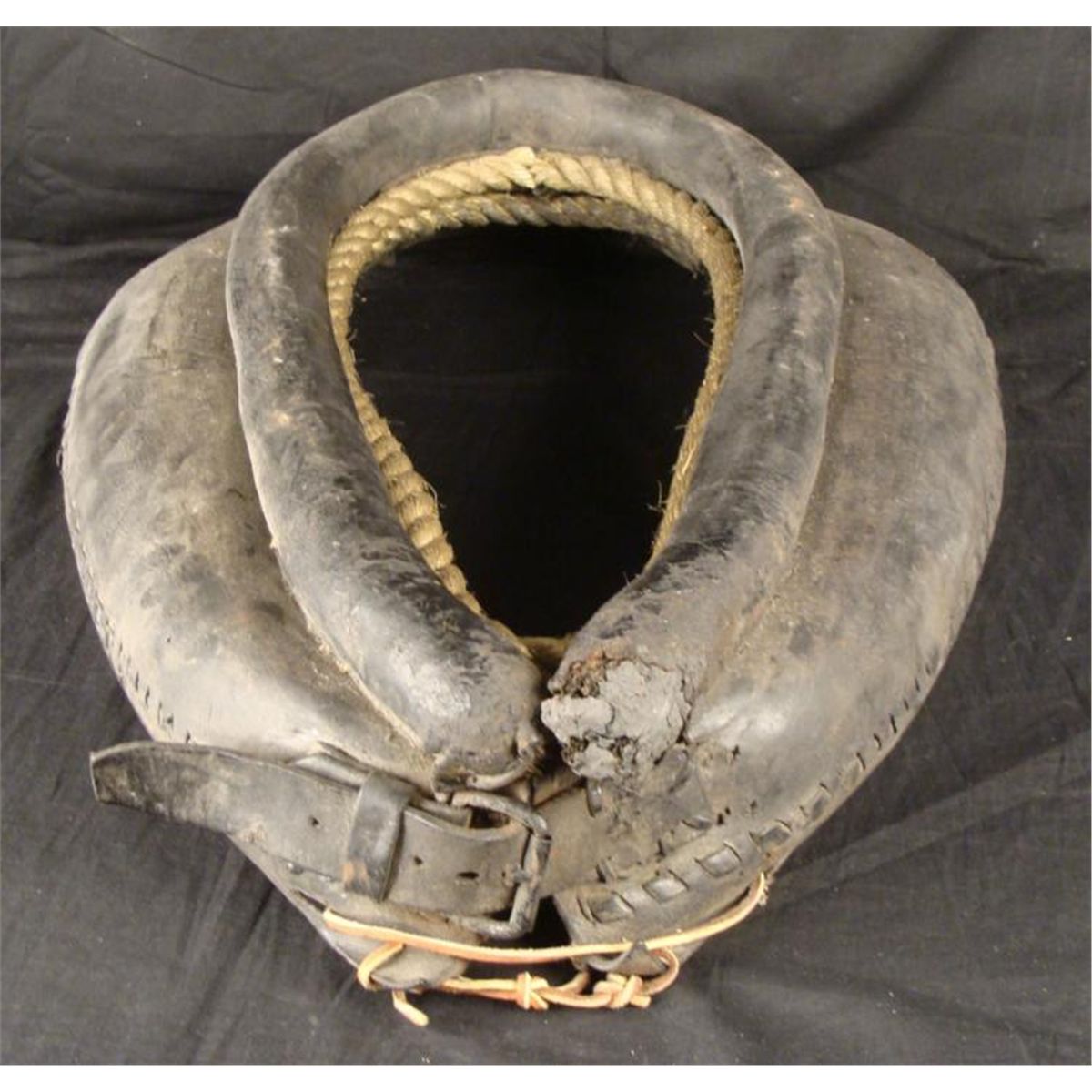 Vintage Leather Horse Harness Collar w/ Hames WWII