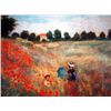 Image 1 : PoppiesatArgenteuilbyMonetNumbered Giclee17x22 1/2 Canv