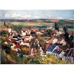 View of Auvers From Above Giclee on Canvas 17 1/2x22