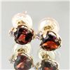 Image 2 : 3.21twc Garnet CZ 10k Gold Earrings (JEW-2915)