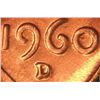 Image 2 : 1960D/D Cent Repunched Mintmark BU Unlisted Rare (COI-3652)