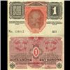 Image 1 : 1919 Austria 1 Krone German Occ Hi Grade WW1 (CUR-06120)