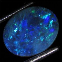 1.74ct Australian Black Opal Doublet Full Fire (GEM-35882)