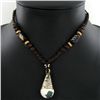 Image 2 : Tibet Shell Agate Bead Nickel Necklace (JEW-3267)