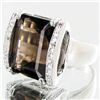 Image 2 : 64.85twc Smoky Quartz Diamond Sterling Ring (JEW-3420)