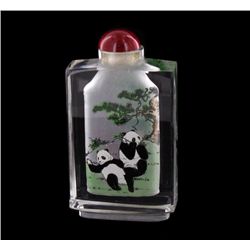 Heavy Beveled Glass Chinese Snuff Bottle (CLB-593)