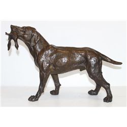 Great Bronze Sculpture Retriever - Hunting Dog