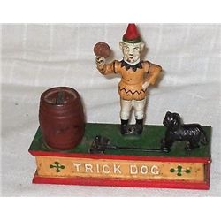 MWF1457 MECHANICALCAST IRON TRICK DOG BANK