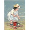 Image 1 : 5 x 7 Oil on Board ~Abstract Beach Scene~ Signed Skoetz