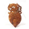 Image 2 : MWF1264 Natural Old Jade Handcarved Dragon & Peach Pend