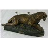 Image 1 : Patinated Plaster Statue - Tigre Blesse