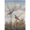 Image 1 : 5 x 7 Oil on Board ~Perching Birds~ Signed Sonje