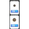Image 2 : 1861 3CS Three Cent Silver MS62 NGC, a moderate coating of steel-blue toning covers the subdued surf