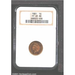 1881 1C PR65 Red NGC.