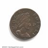 Image 1 : 1760 1/2P Hibernia-Voce Populi Halfpenny, P Before Face AU50 Scratches Uncertified.