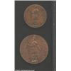 Image 1 : 1788 1/2 C Massachusetts Half Cent Restrike MS62 Brown Uncertified; and a 1788 Massachusetts Cent Re