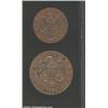 Image 2 : 1788 1/2 C Massachusetts Half Cent Restrike MS62 Brown Uncertified; and a 1788 Massachusetts Cent Re