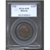 Image 1 : 1723 1/2P Hibernia Halfpenny AU55 PCGS.