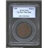 Image 1 : 1787 COPPER New Jersey Copper, Large Planchet, Plain Shield VF25 PCGS.