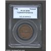 Image 1 : 1786 COPPER Vermont Copper, VERMONTENSIUM XF45 PCGS.