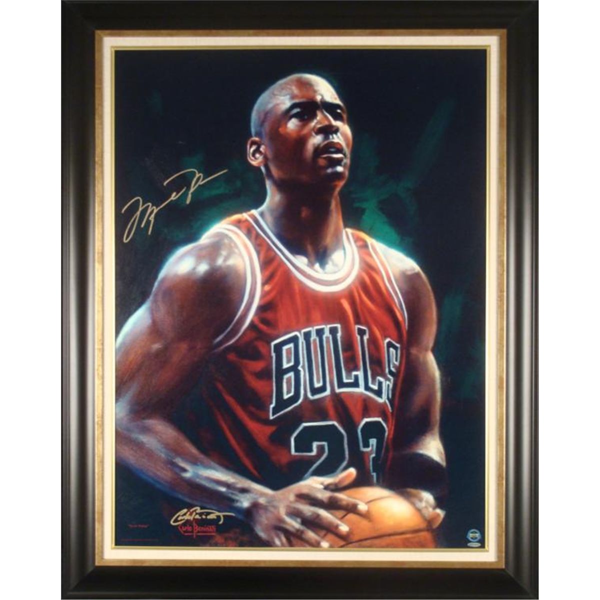 Michael Jordan Signed Fine Art Print Framed Next Point