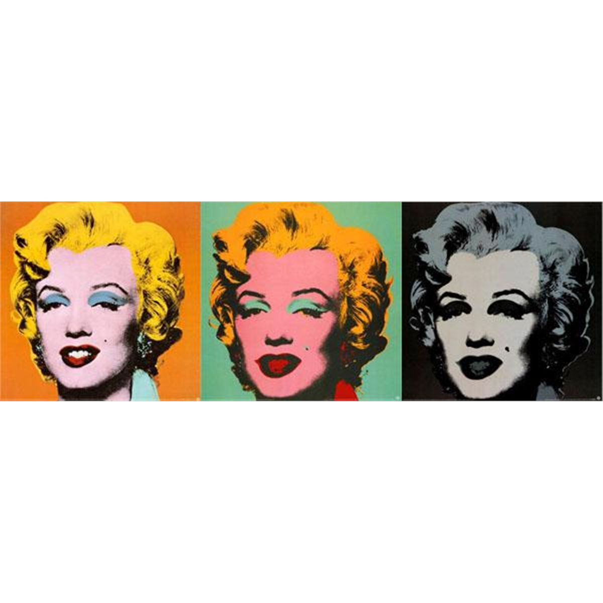 3 Different Color Andy Warhol Marilyn Monroe Art Prints