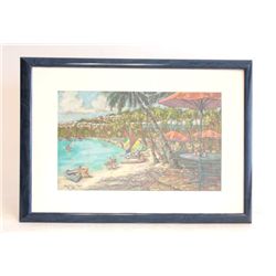 Gutzwiller Tropical Beach Scene pastel