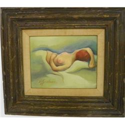 Sten Jacobson "Odalisque" oil