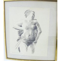 Emilio Greco Female Nude etching