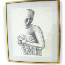 Emilio Greco Female Torso etching