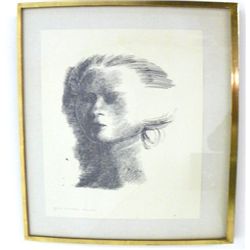 Emilio Greco Female Head etching