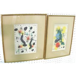 Pair of Miro prints