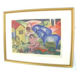 Chagall Nude, Animals Primitive litho