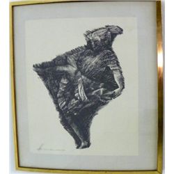 Emilio Greco Woman Dancing etching