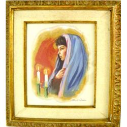 Sandu Liberman watercolor signed l.r.