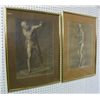 Image 1 : Pair of  19thc Charcoal Drawings, Nudes