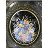 Image 2 : Pair reverse paintings on glass  "Floral" design