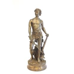 Adrien Gaudez "Le Devoir" bronze sculpture
